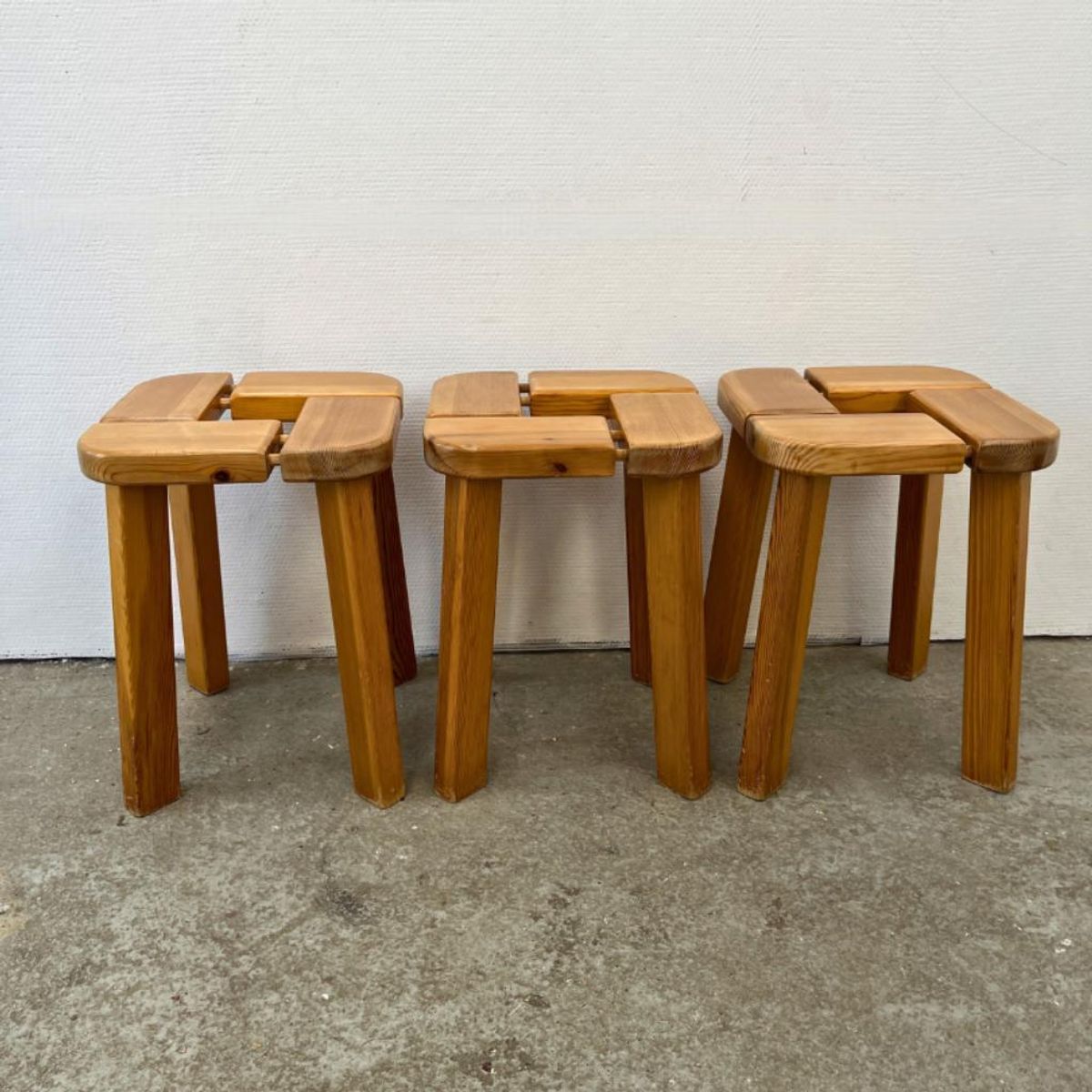 3x Vintage Design Kruk - Fins - Grenen - Olof Ottolin image 6