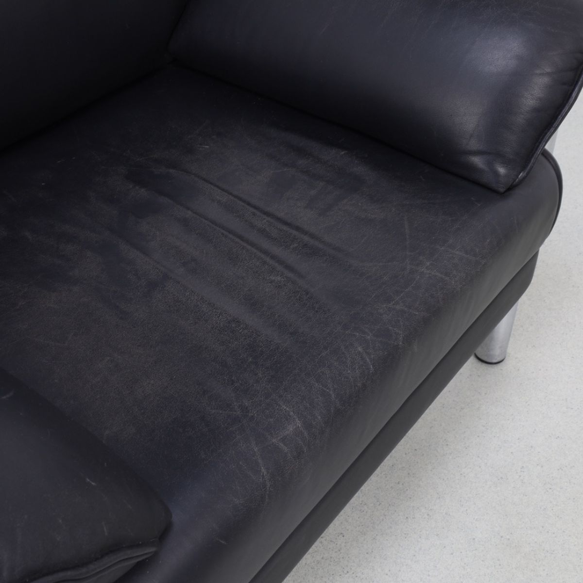 Postmoderne Fauteuil In Chroom & Leer, 1980s image 8