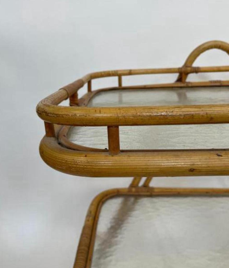 Vintage Rotan Tafel Bijzettafel Rohe Noordwolde Jaren 60 image 9