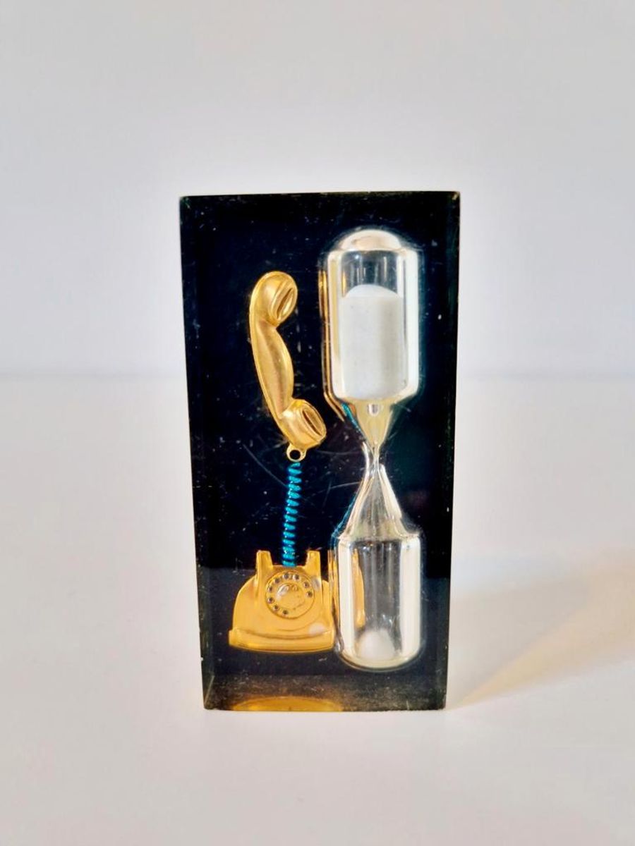 Sixties Vintage Kunsthars Zandloper image 2