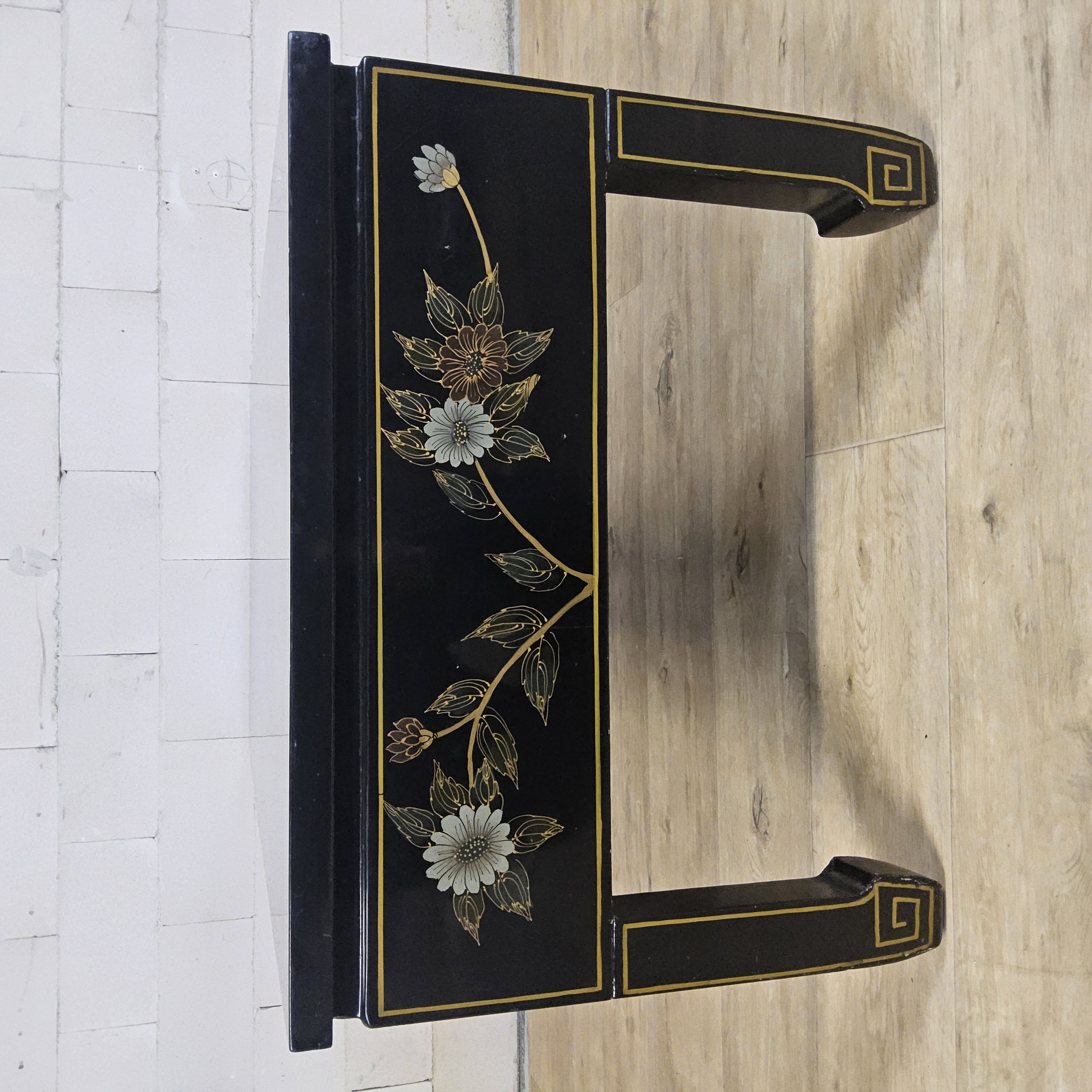 Vintage Chinese Salontafel / Oosterse Koffietafel (lakmeubel) Chinoiserie /traditioneel Tafereel image 12