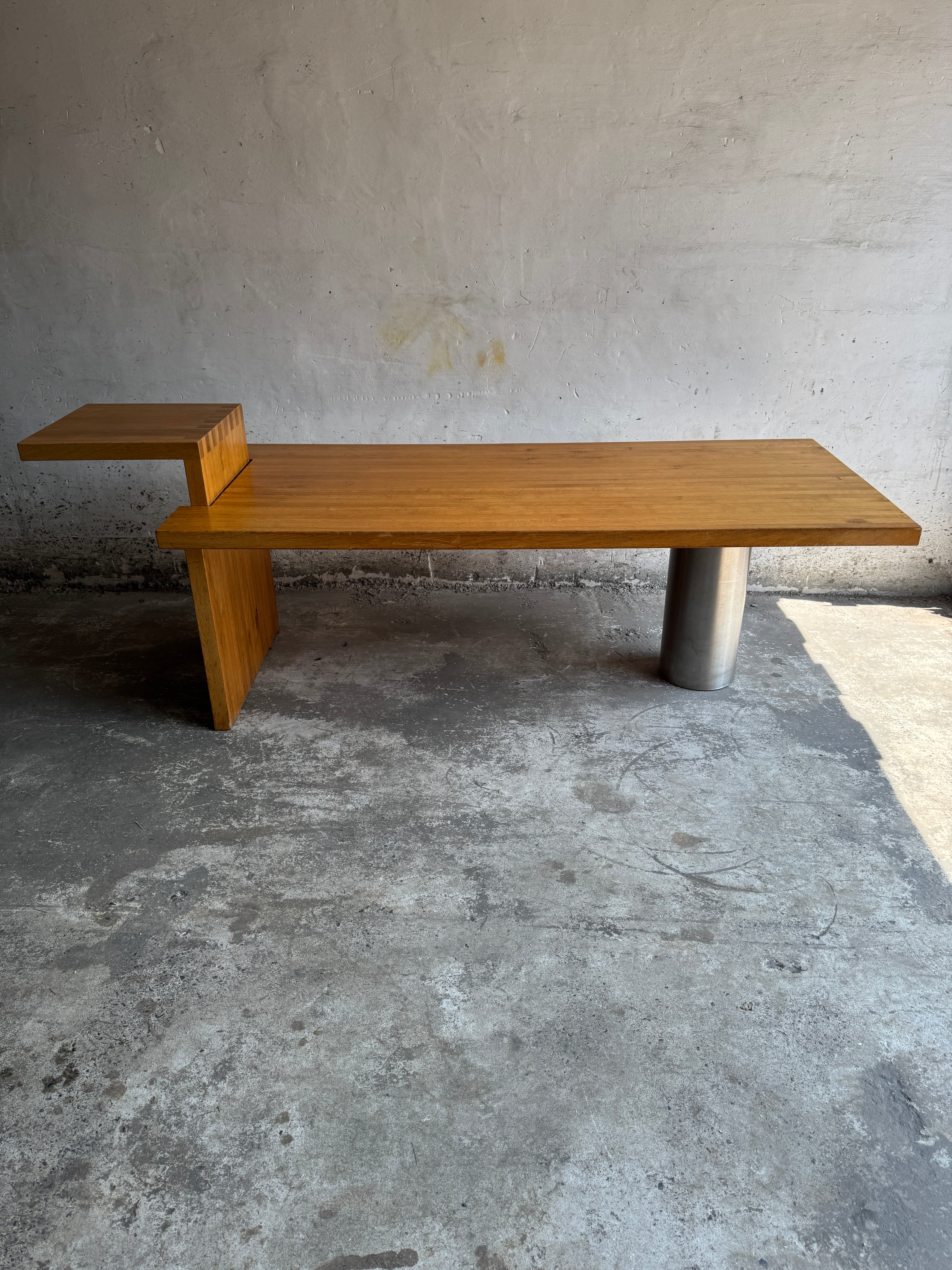 Geometric Brutalist Dining Table, 1980s image 2