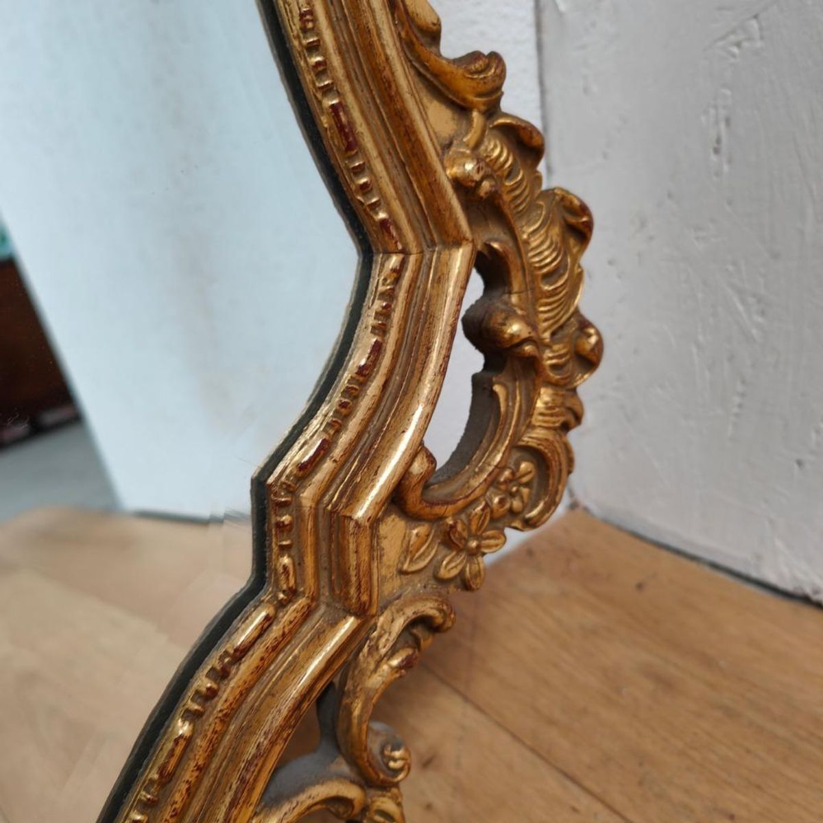 Vintage Barok Brocante Rococo Spiegel Schouwspiegel Facet 13 image 14