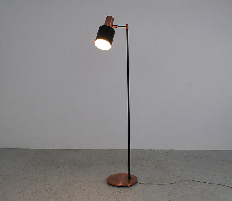 Fog En Morup Koperen Vloerlamp Studio, 1960s image 6