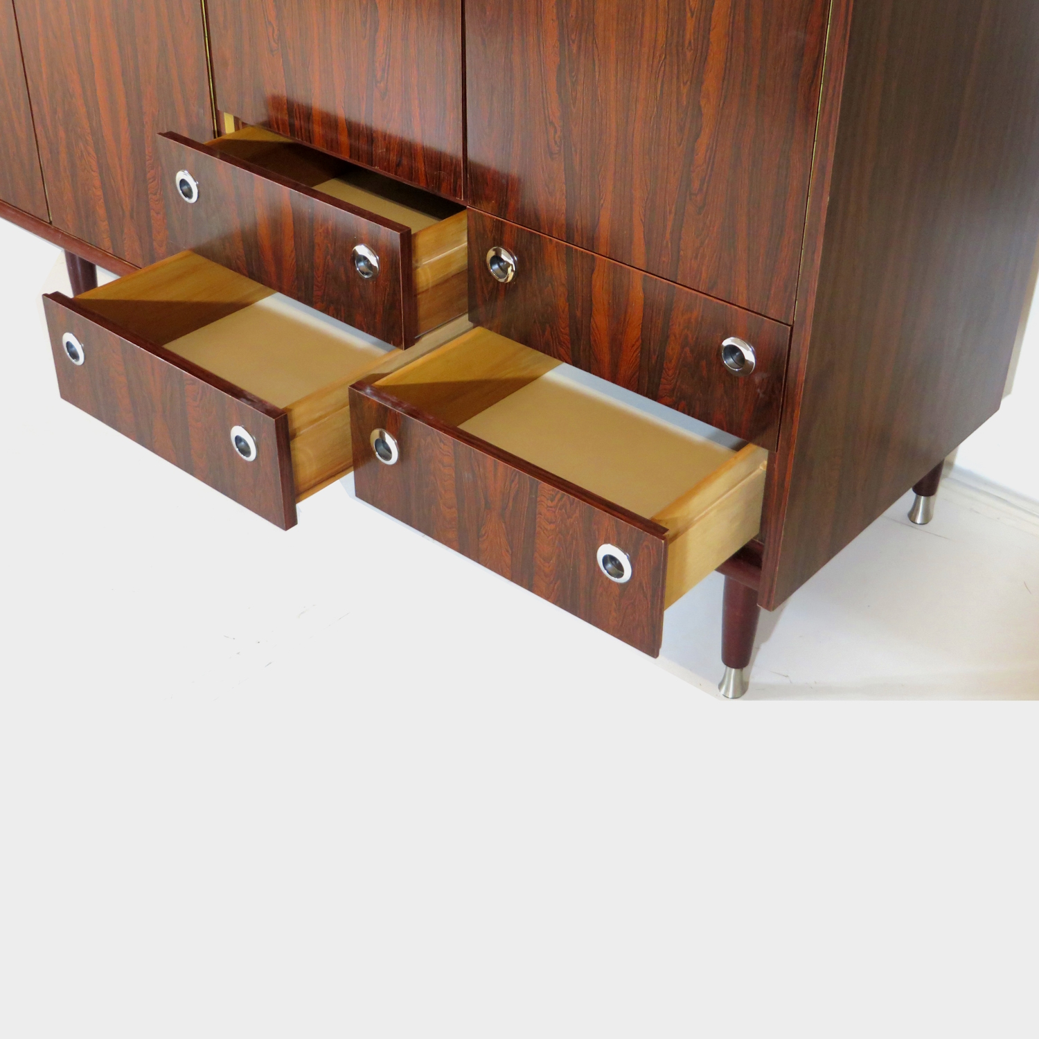 Grote Vintage 5-deurs Mid Century Design Kledingkast, 1960s image 7