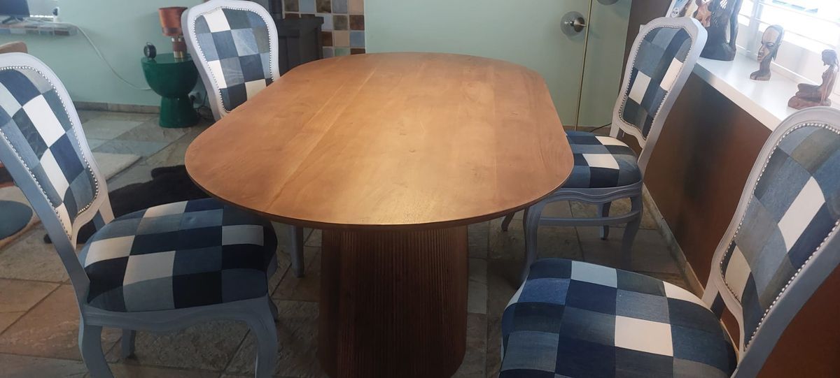 By fonQ Grand Eettafel Lichtbruin Mangohout image 2