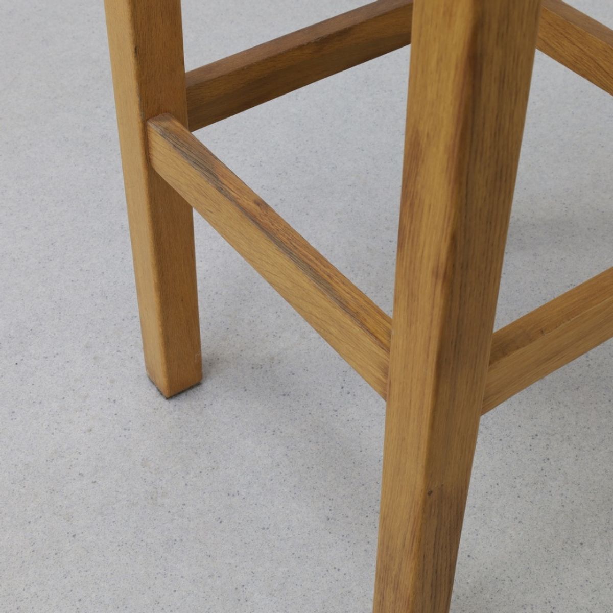 4x Vintage Barkruk Hout & Riet, 1970s image 10