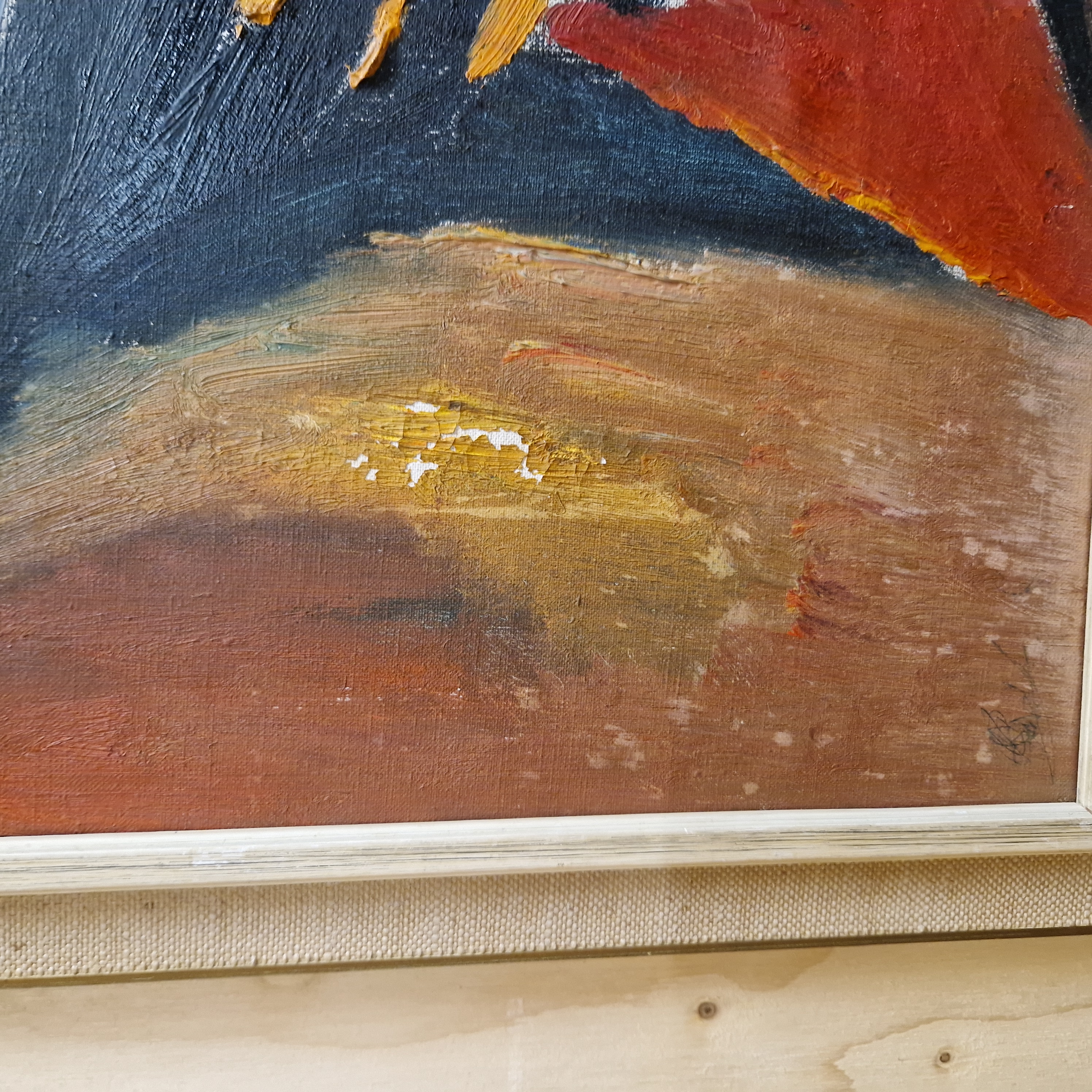 Mid Century Schilderij Geleefd Kunst Op Doek image 8