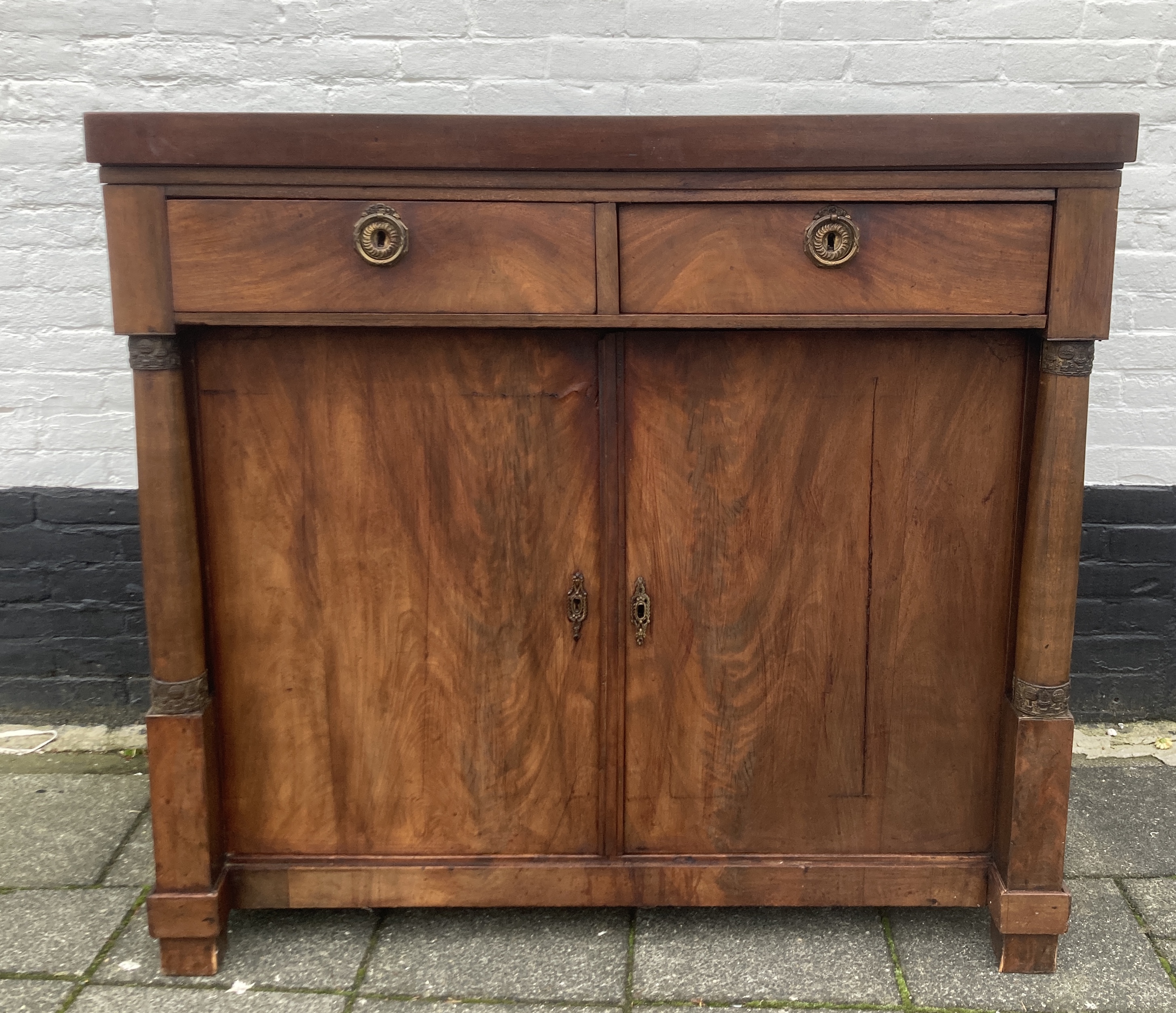Antiek Mahonie Dressoir, En Opengeklapt Een Mooi Antiek Klapbufet image 2