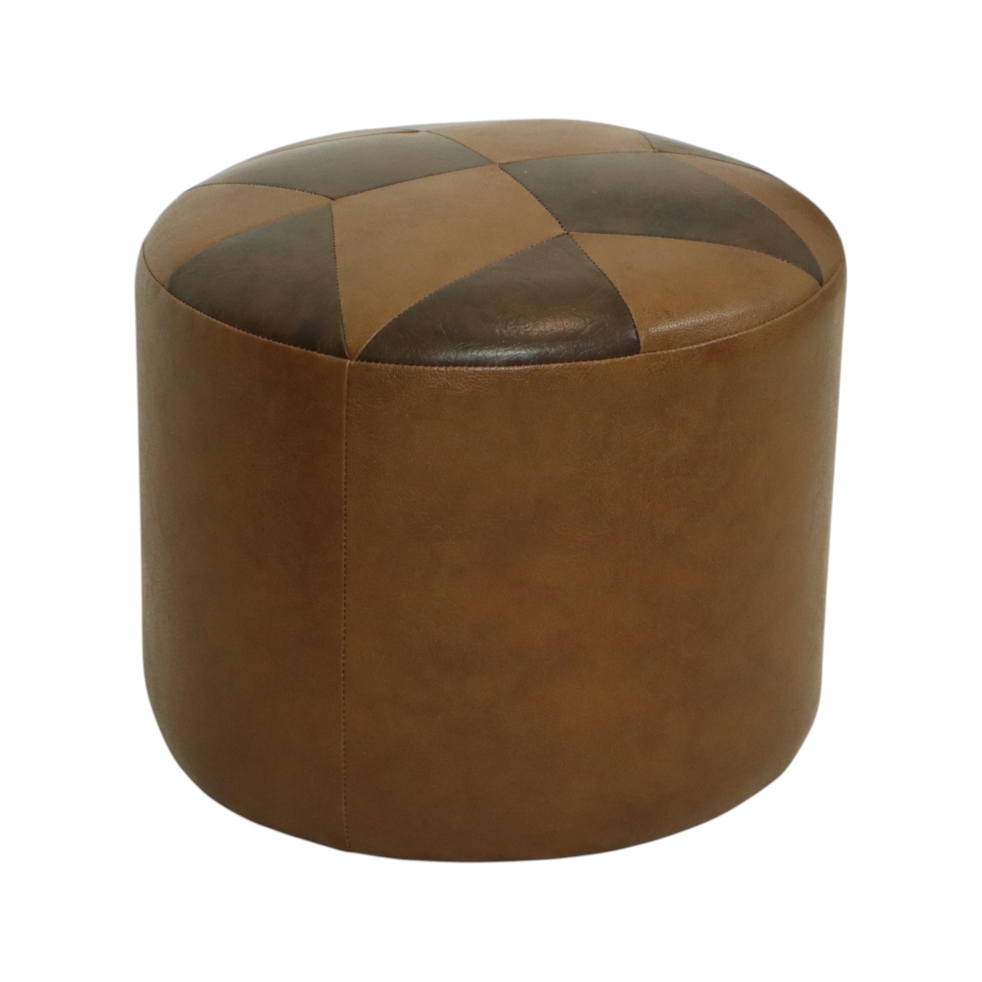 Ronde Vintage Poef Bruin Stermotief Skai Sixties image 3