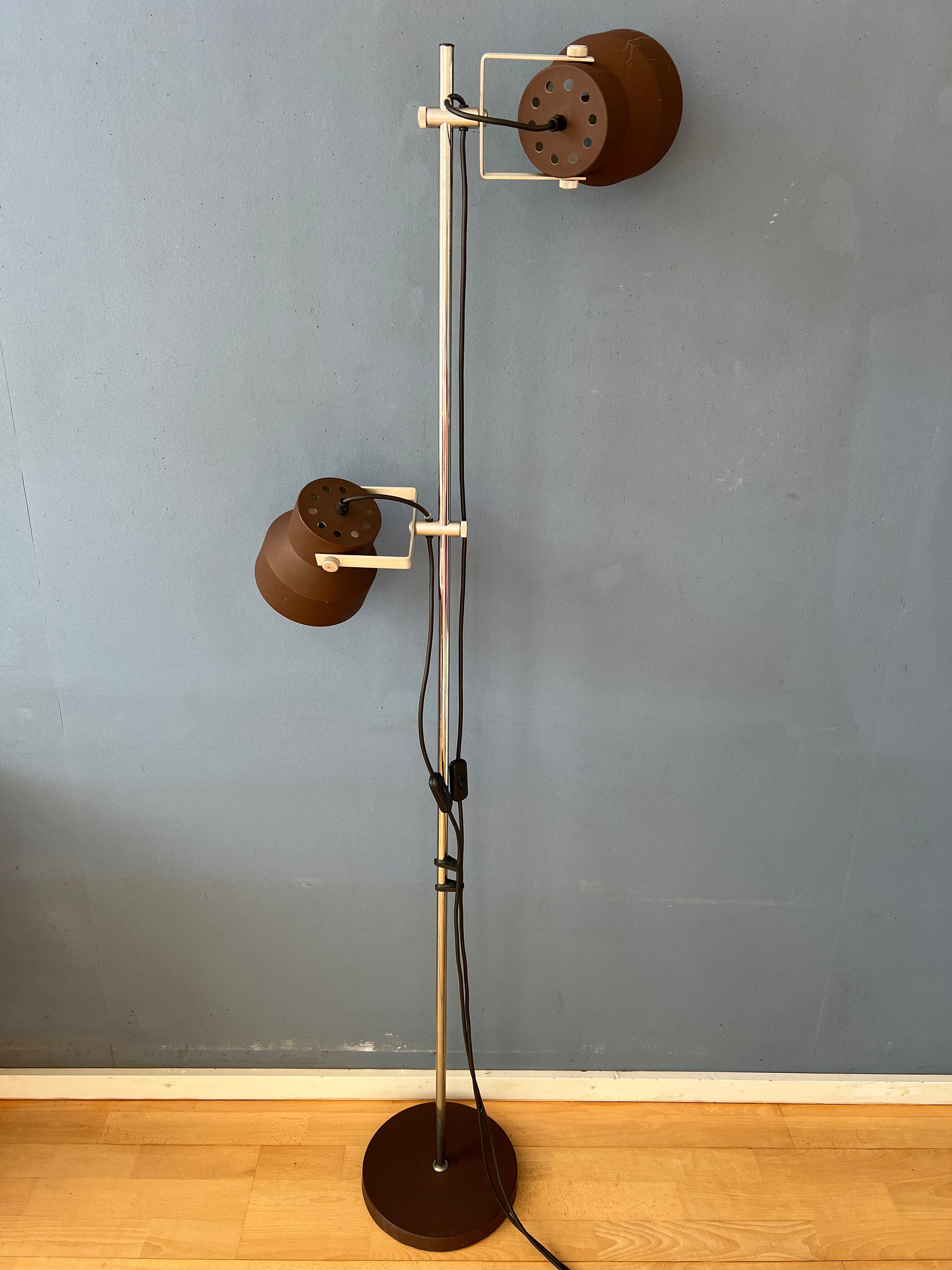 Bruine Anvia Mid Century Space Age Vloerlamp image 7