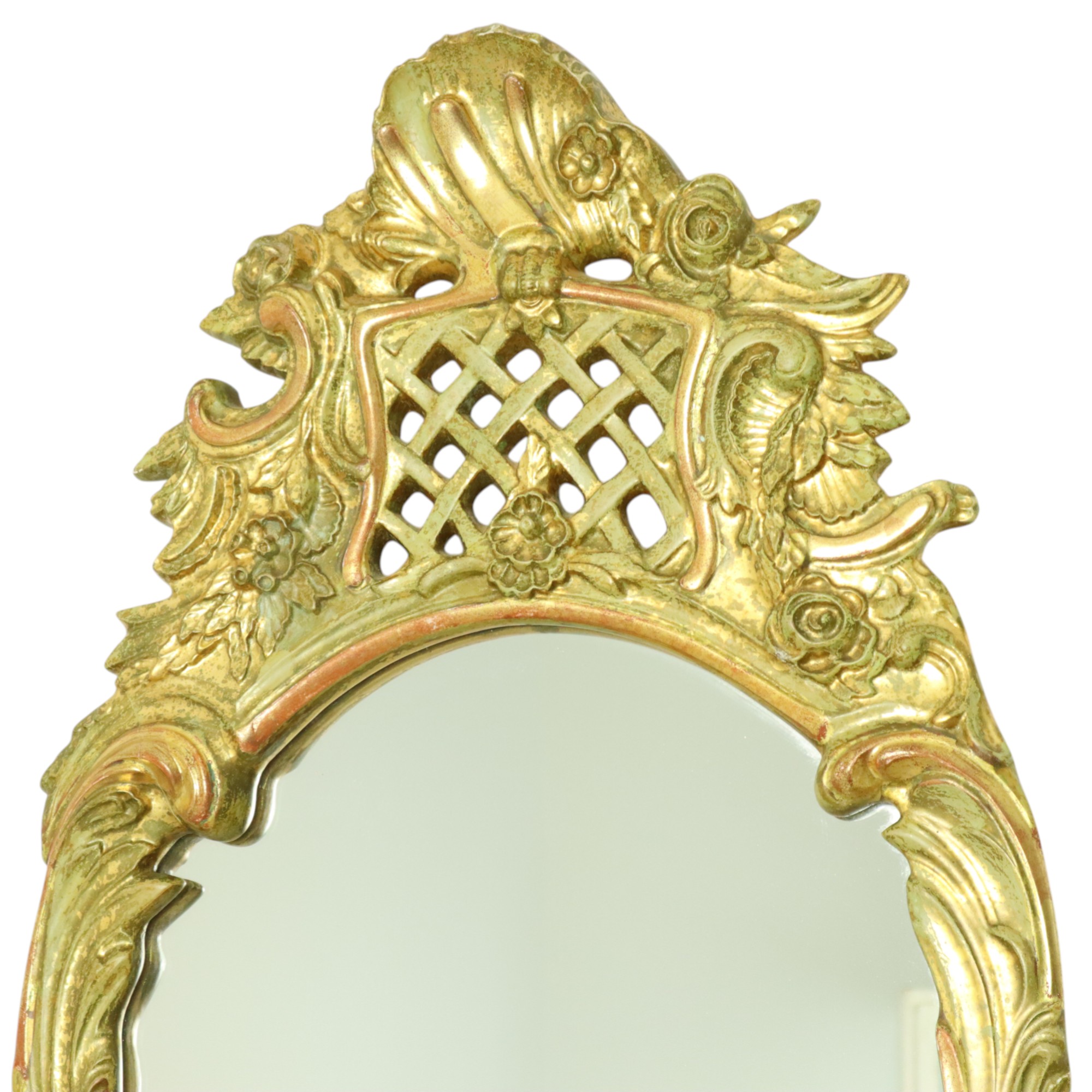 Grote Zweedse Spiegel Bladgoud Verguld Klassiek Rococo Stijl 119cm image 8