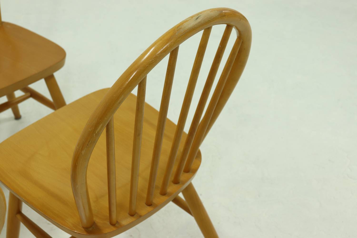 Set Of 4 Scandinavian Spindle Back Dining Chairs In Style Of Akerblom 1960s image 10
