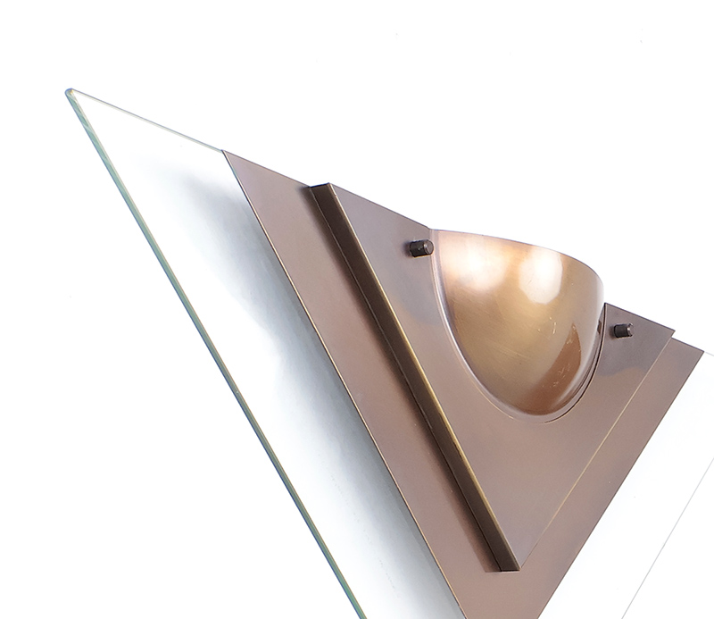 Design Wandlamp Koper Met Glas, Dijkstra 1980s image 8