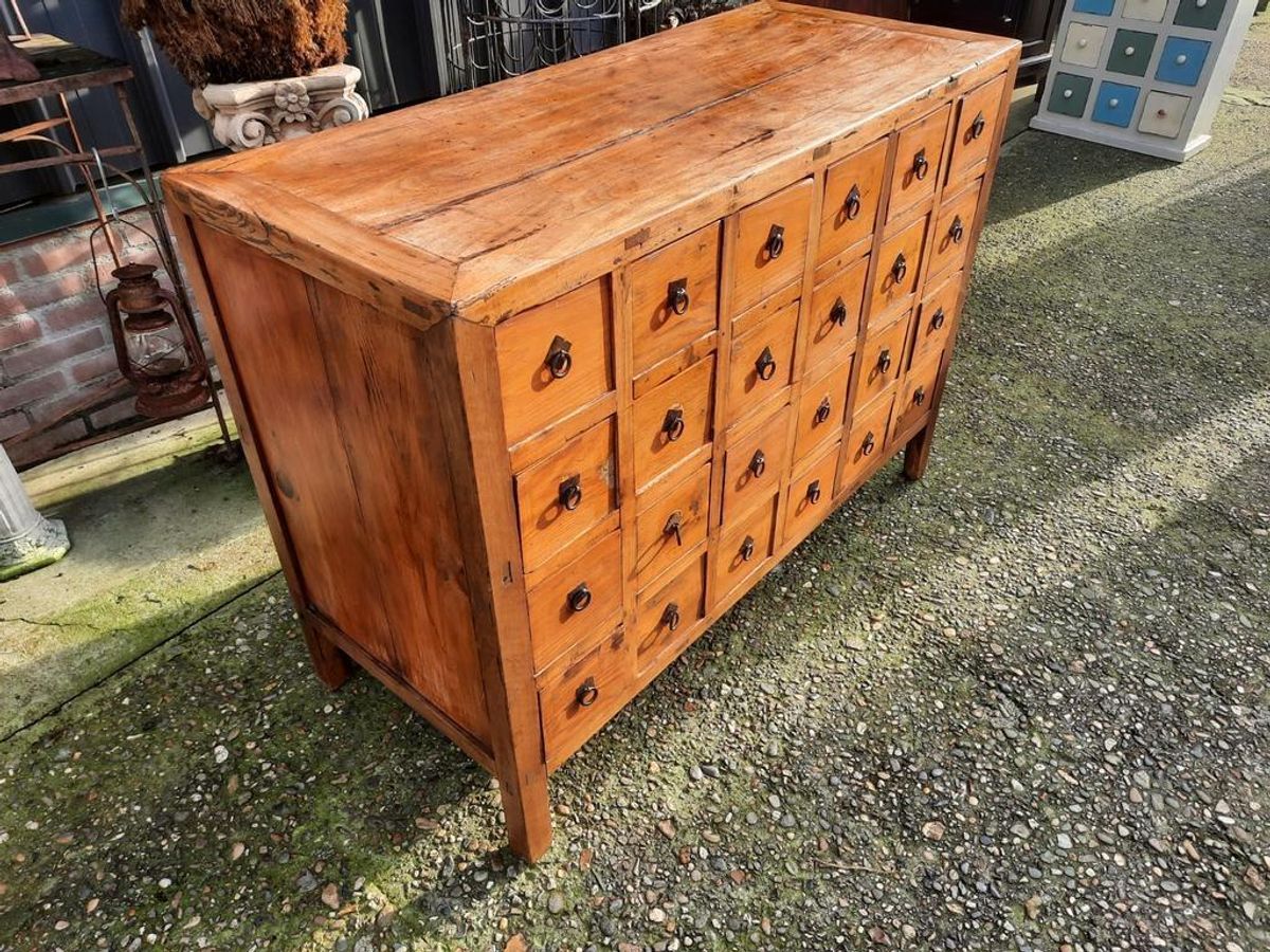 Oude Chinese Ladenkast / Apothekerskast image 4