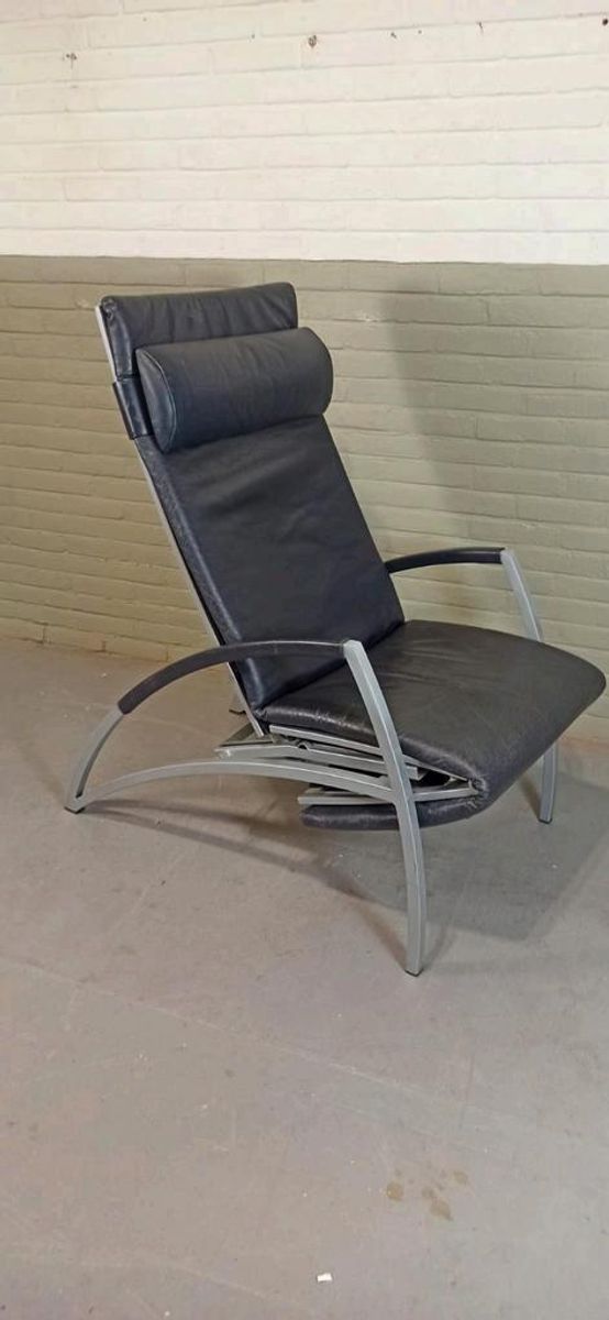 Vintage Interprofil 'pax' Design Leren Recliner Fauteuil image 17