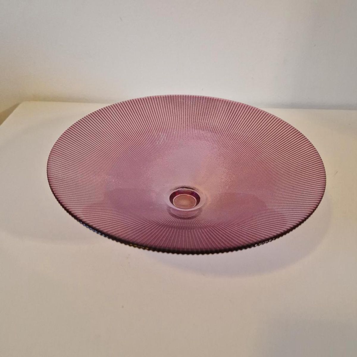Vintage Persglas Schaal Paarse Glazen Schaal image 5