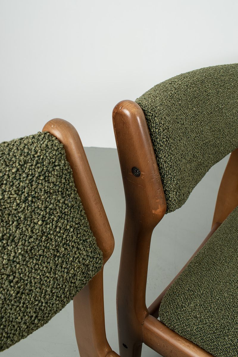 Set Van 4 Deense, Refurbished, Vintage Stoelen image 4