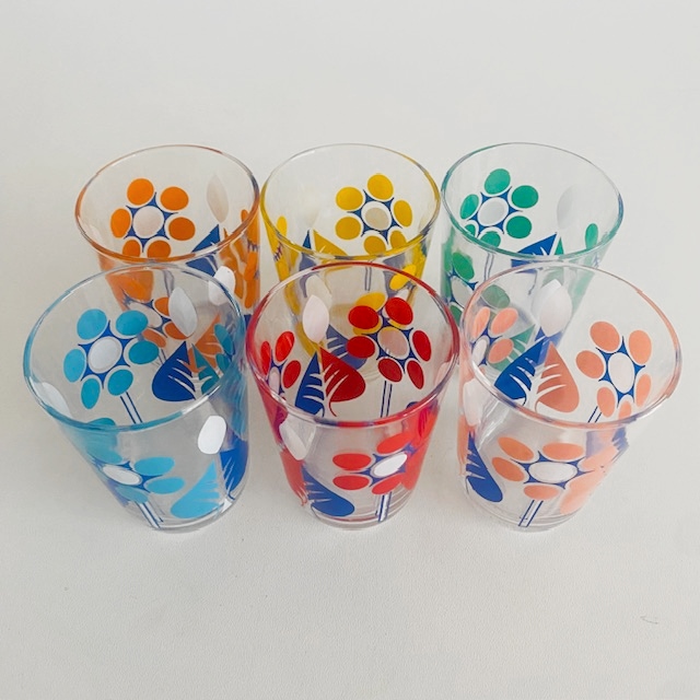 Set Vintage Limonade Glazen Jaren 70 Stippen image 2