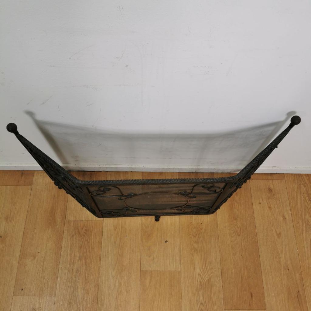 Antiek Smeedijzeren Haardscherm, Openhaardscherm image 6