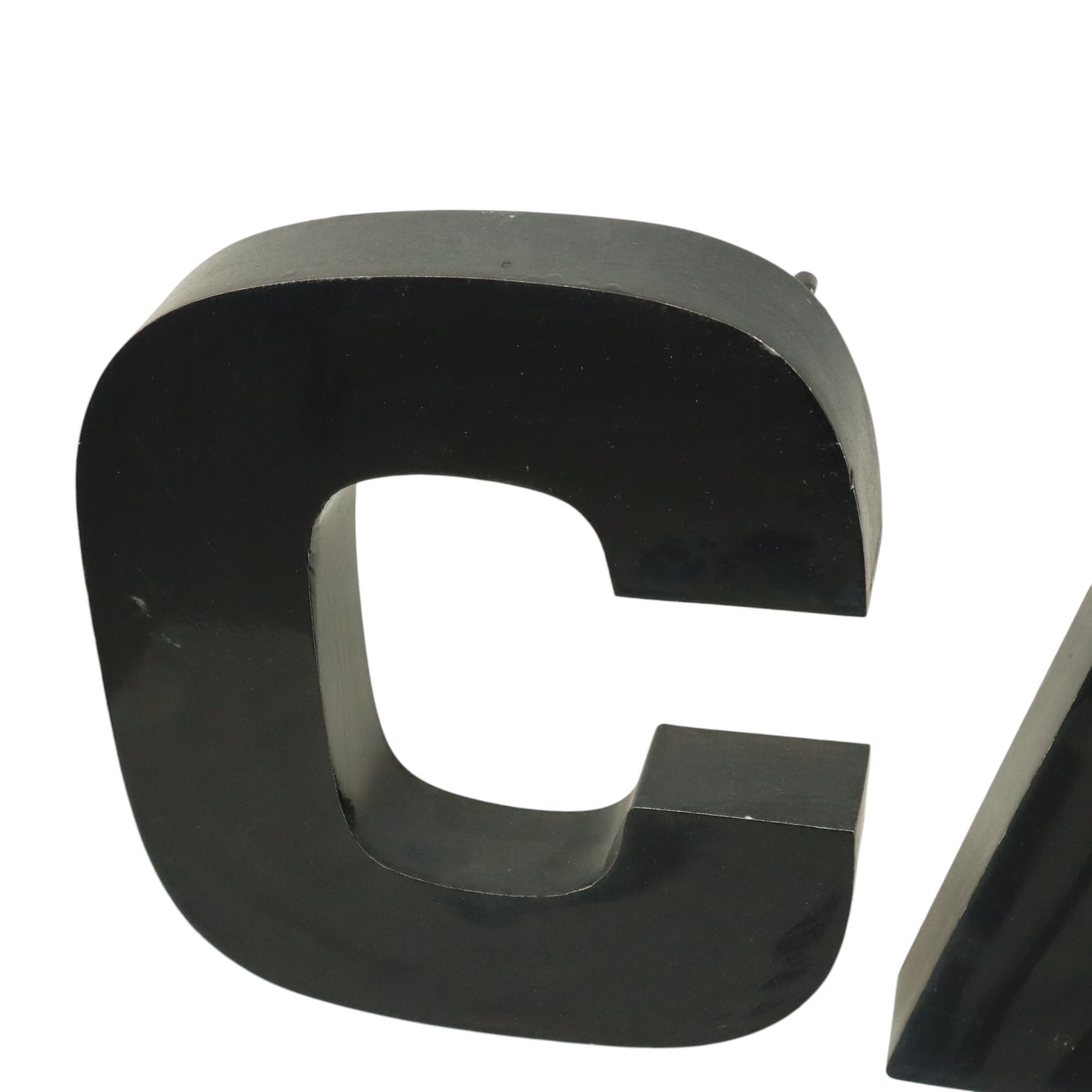 Grote Metalen Letters Cars Zwart Gelakt Reclame Mancave image 10