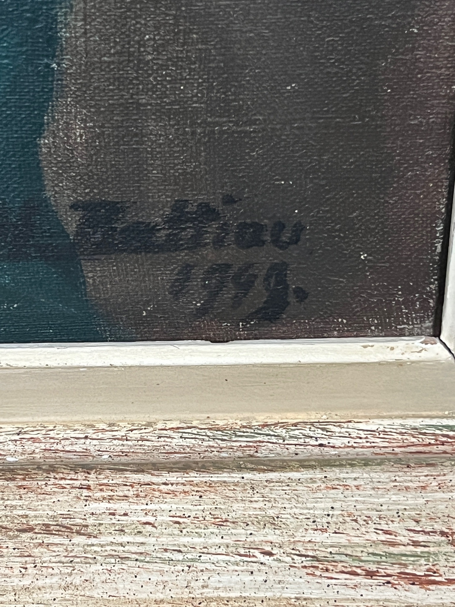 Portret Van Een Meisje. Olieverf Op Doek. Gesigneerd En Gedateerd 1949. image 5