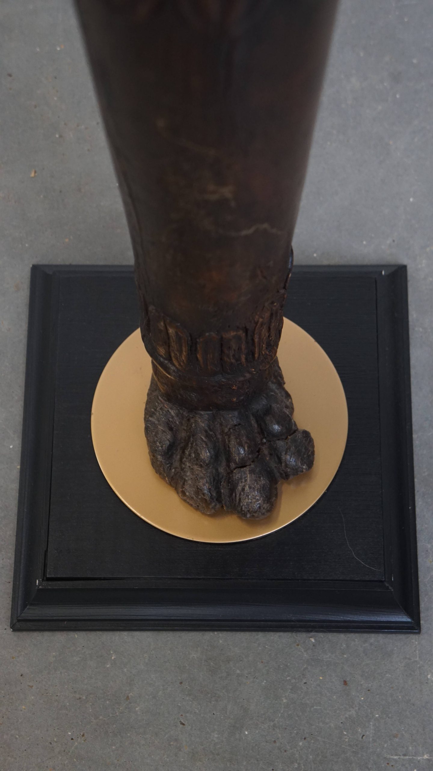 Prachtige Handgesneden Antieke Houten Staande Lamp Met Leeuwenkop image 11