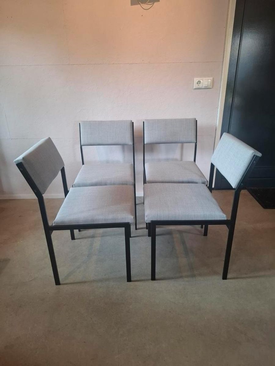 4 Vintage Pastoe Sm07 Eetkamerstoelen image 3