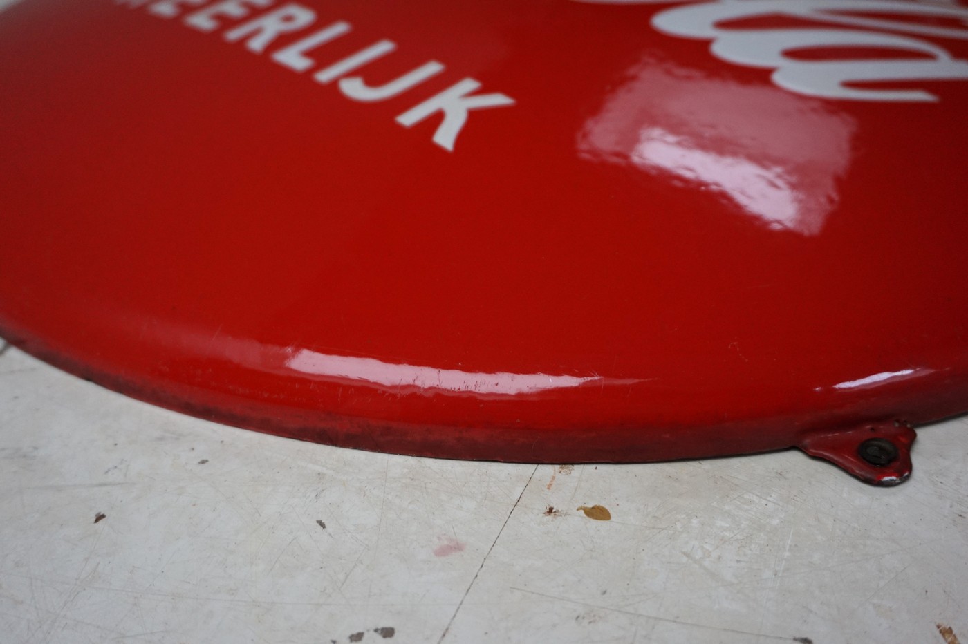 Emaille Reclamebord Coca-cola Ronde Button Van Langcat Bussum image 8