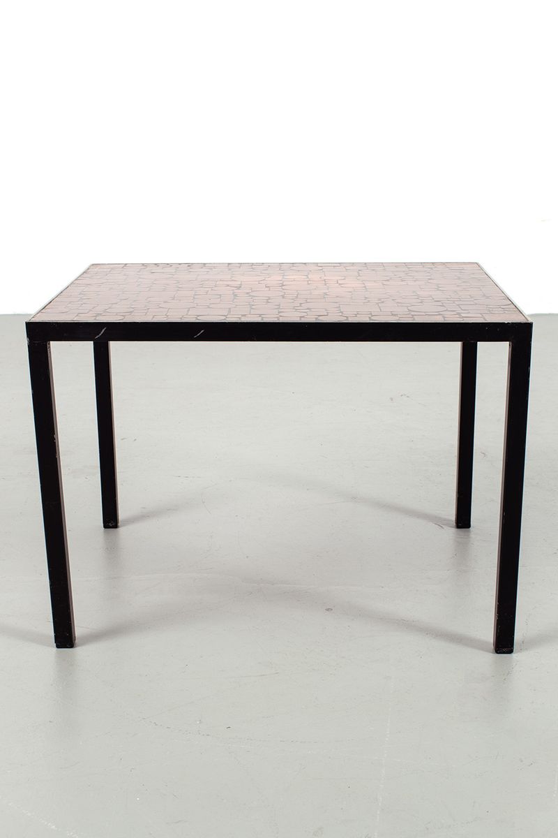 Herbert Hirche Rosenthal Bijzettafeltje Met Koperen Details image 3