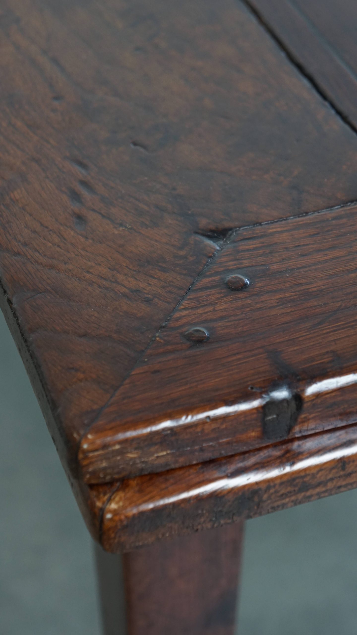 Antieke Franse Eikenhouten Uitschuifbare Xxl Eettafel Uit Eind 18e/ Begin 19e Eeuw image 14