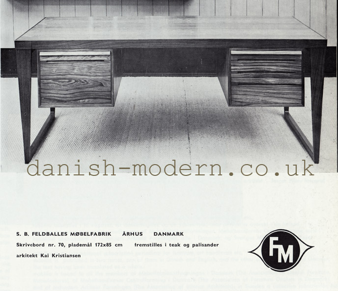 Danish Modern Kai Kristiansen Skrivebord Nr. 70 image 16