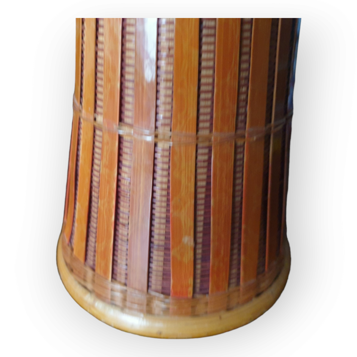 Vintage Rieten / Houten Vaas Boho image 8