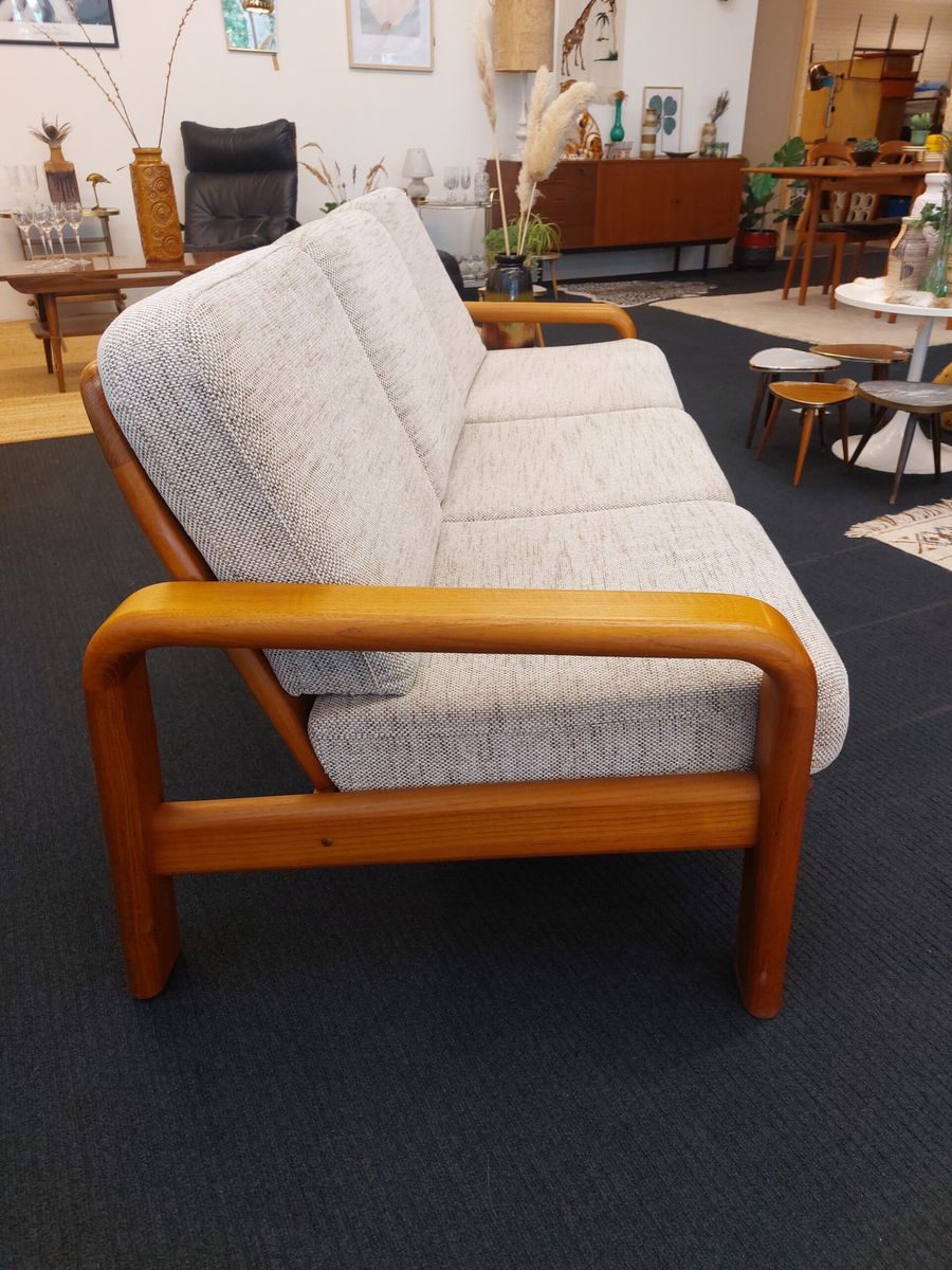 Vintage Deens Design Drie-zits Bank Teak 70s image 12