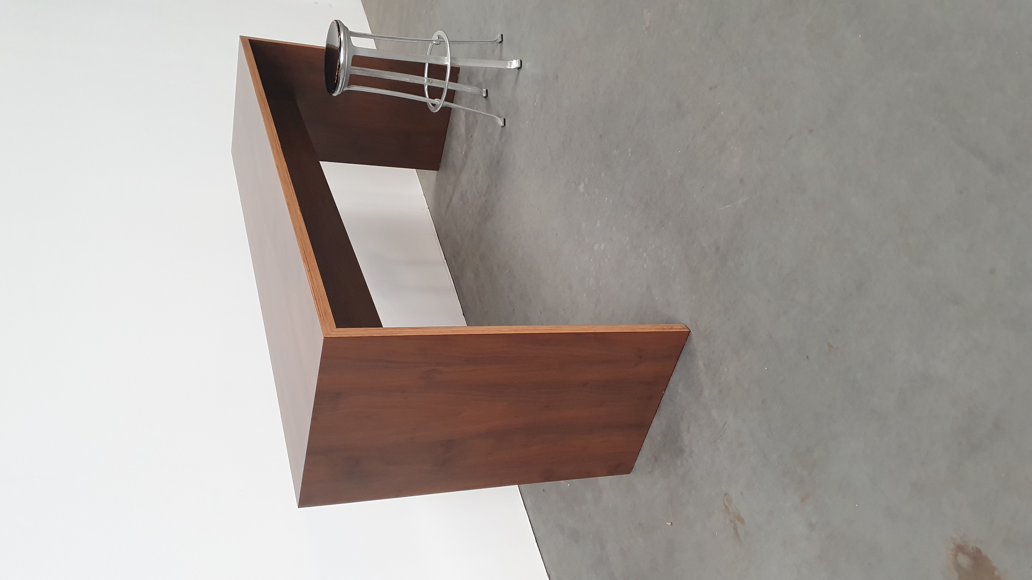 Design Bartafel Noten Hout Hpl Gefineerd Multiplex Statafel image 3