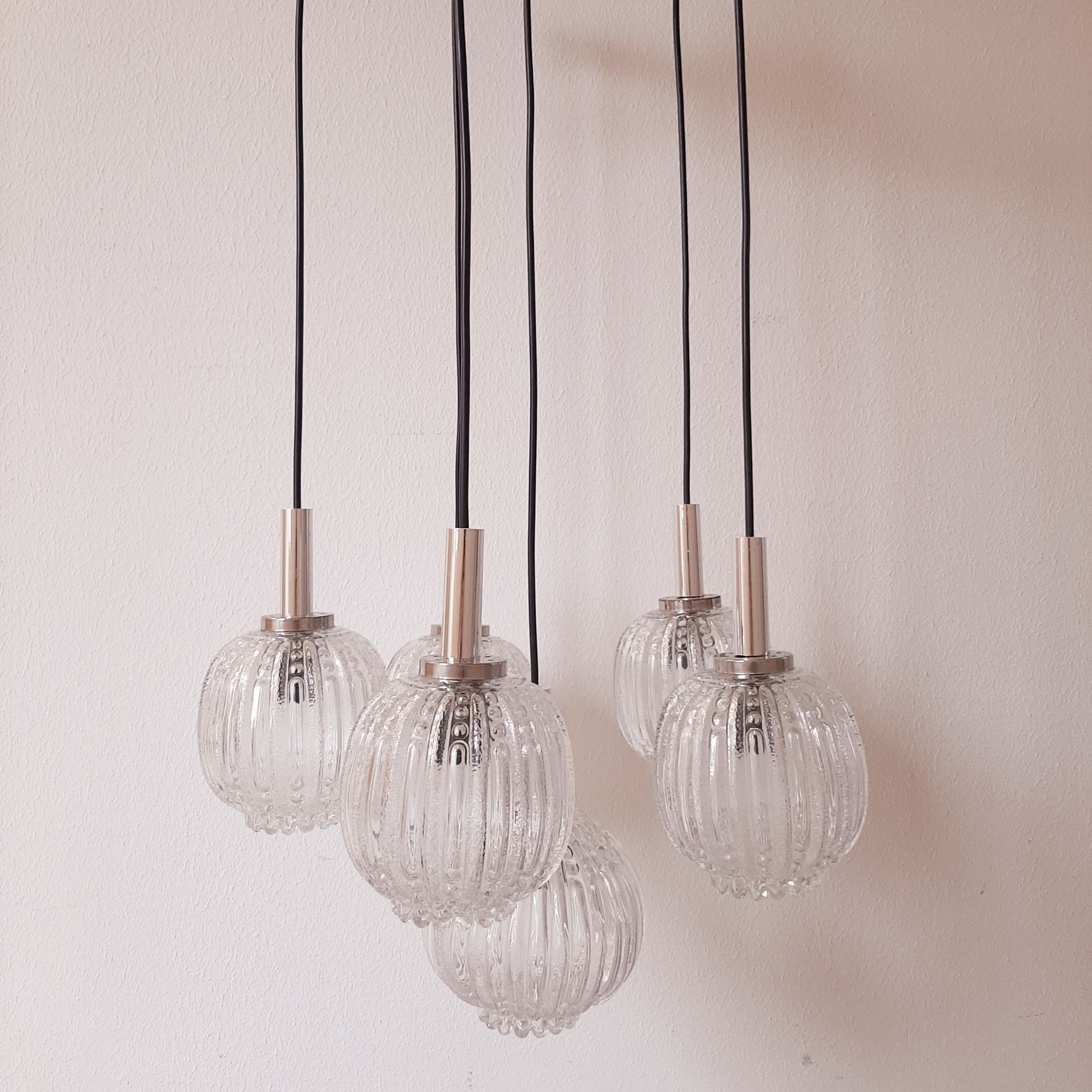 Vintage Cascadelamp | Jaren 60 Bollamp | Bubble Hanglamp image 3