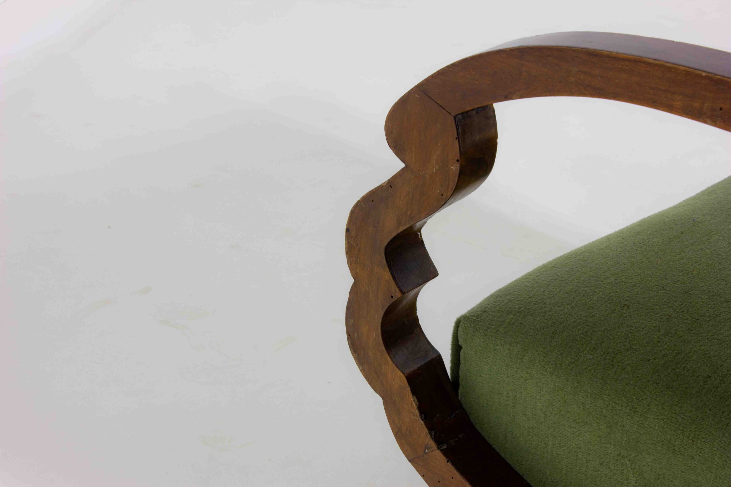 Art Deco Lounge Fauteuils Met Prachtig Gebogen Armleuningen En Voetbankjes, 1930S image 7