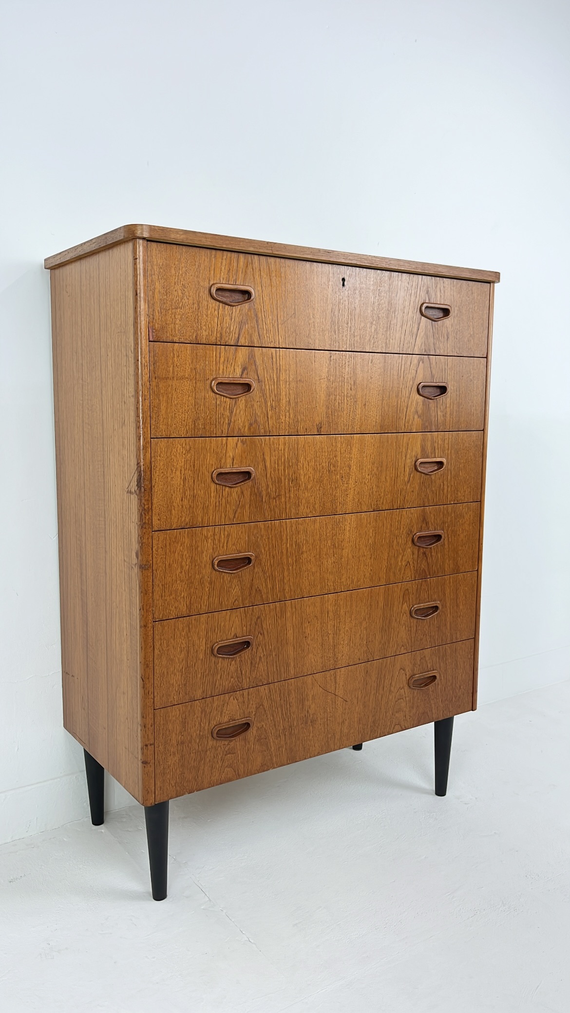 Scandinavisch Vintage Teak Fineren Ladekast Kalmar image 11