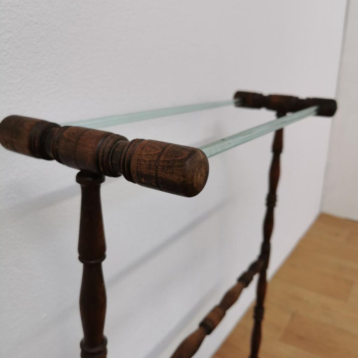 Vintage Antieke Houten Handdoekenrek Badkamer Rek image 7