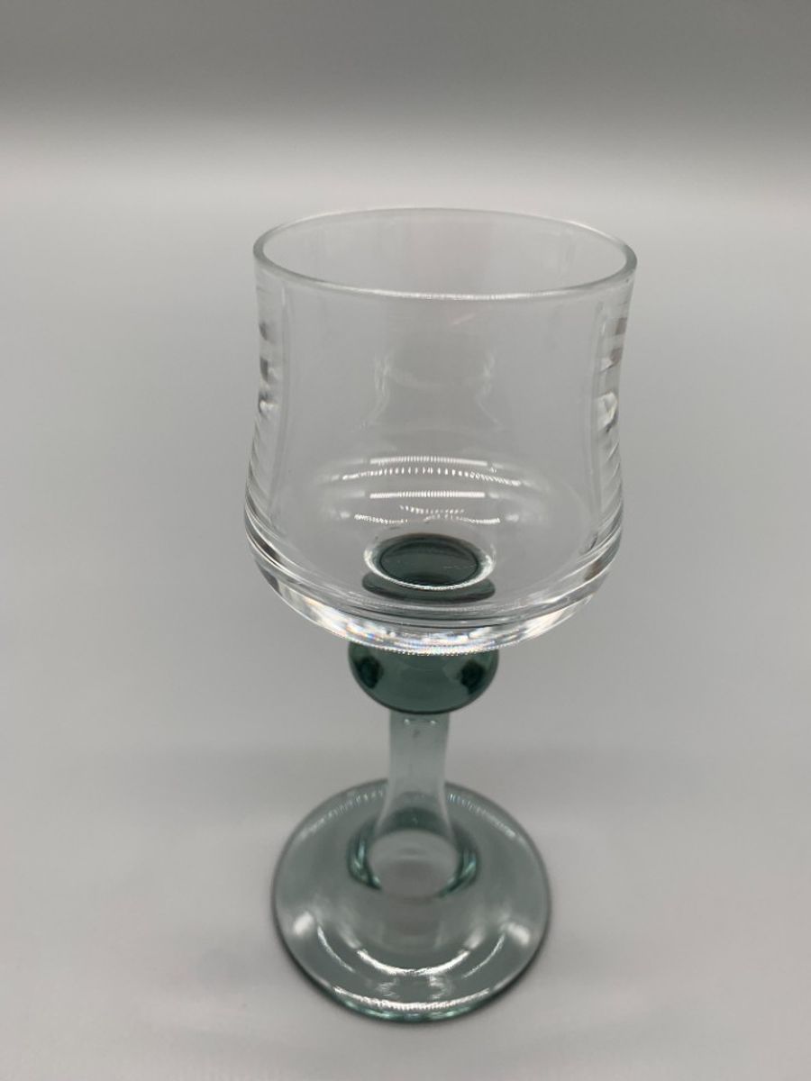 Set Vintage Kristal Glaasjes Grijs/blauwe Voet 3 Stuks image 5