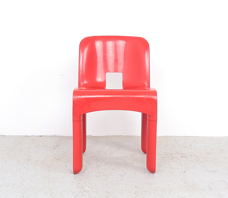 Joe Colombo Universal Stoelen Rood, 1960s image 7