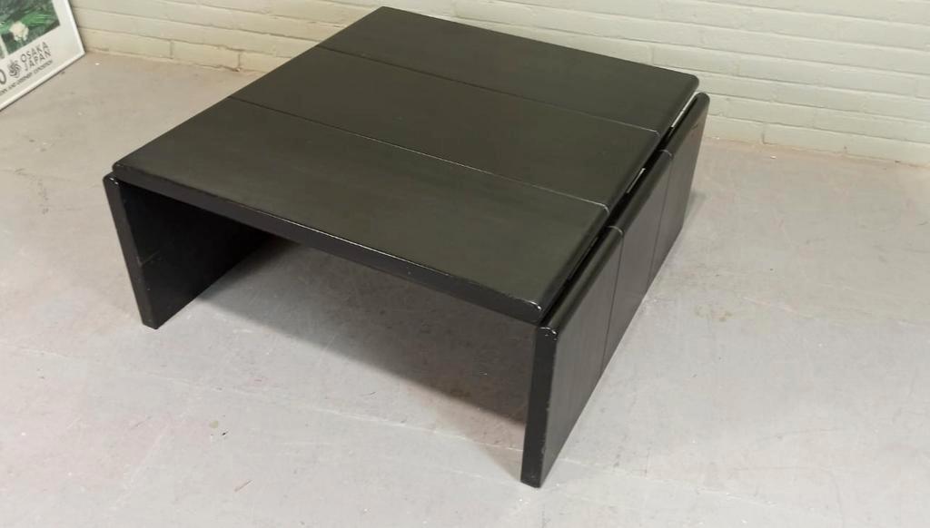 Vintage Leolux Houten Salontafel, Design Harry De Groot image 6