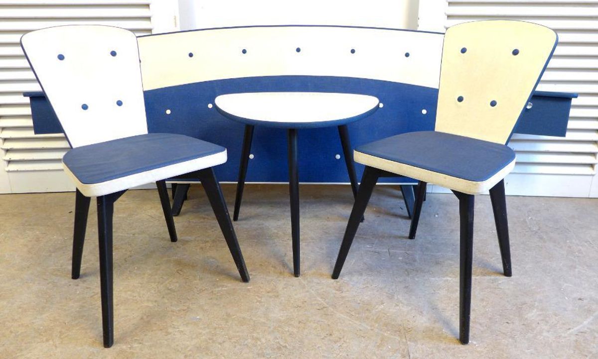Mooie Retro Vintage Slaapkamer Set : Bed Stoelen Tafel image 9