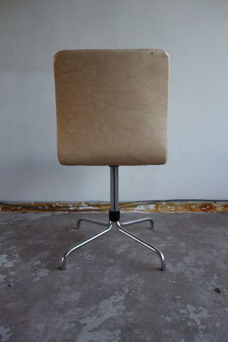 Vintage Brabantia Stoel / Stool / Chair Voor Eetkamer Of Keuken In Beige Kunstleder (skai) image 10