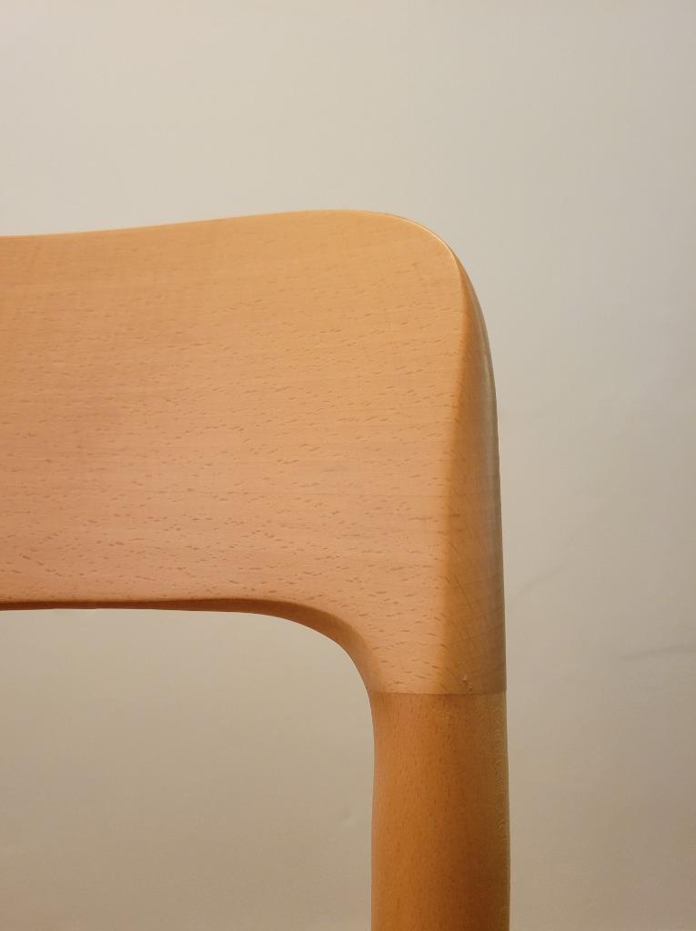 Vintage Set Van 4 Stoelen Van N.o. Møller Model 75 Uit 1970 image 4