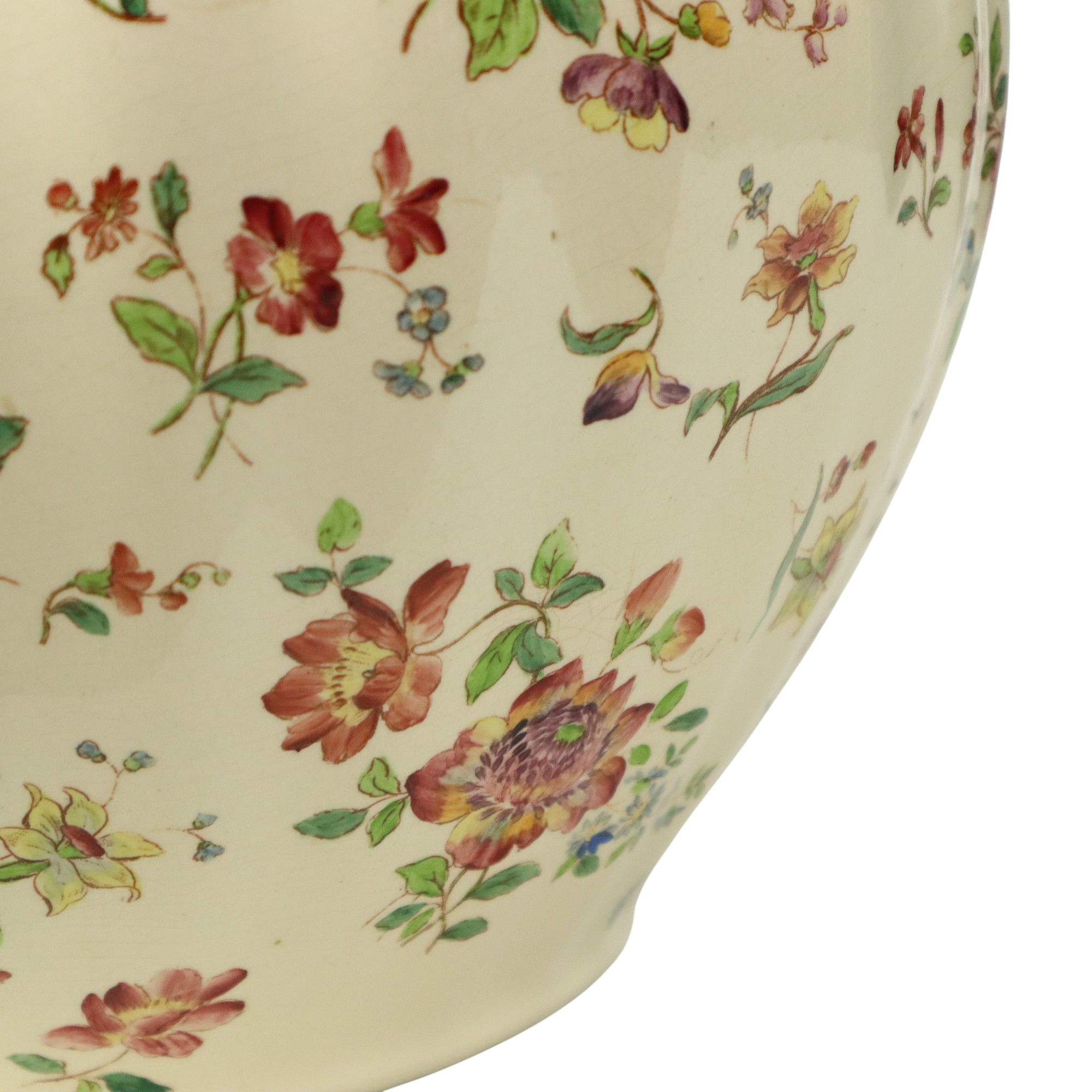Grote Polychrome Bloempot Cache Pot Longchamp Frankrijk 36cm image 8