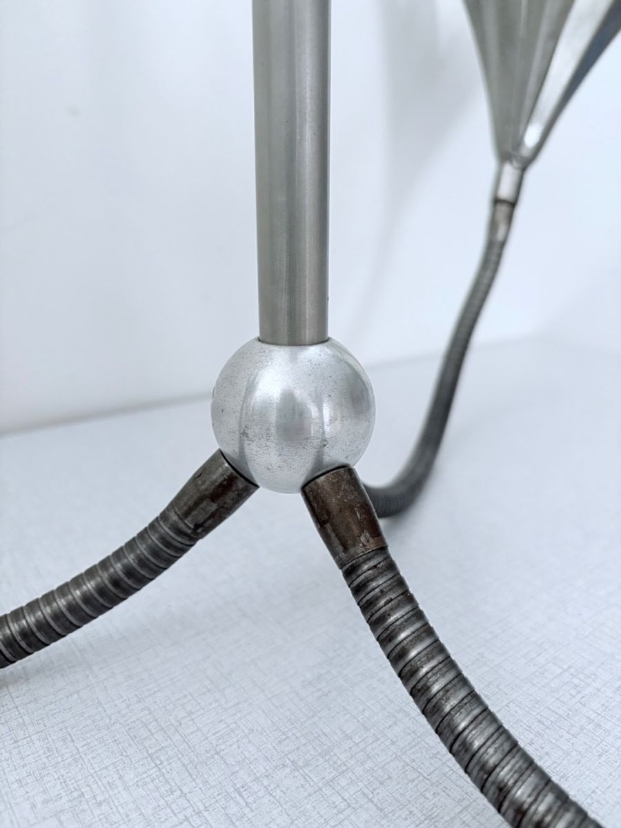 Unieke Vintage Metalen Hanglamp Fleur France ‘60 image 6