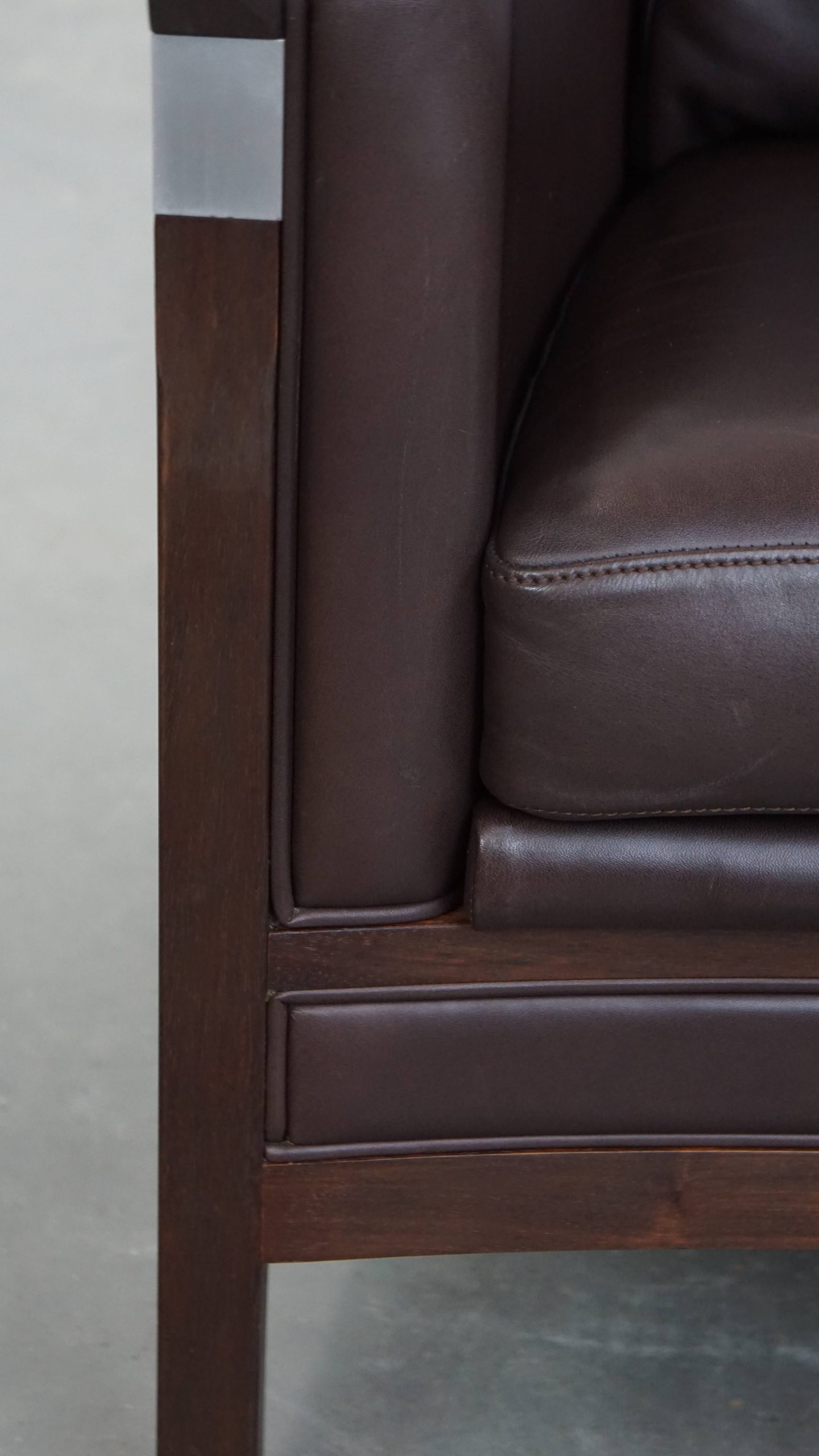 Luxe Art Deco Schuitema Design Fauteuil Met Donkerbruin Leer Uit De Decoforma Serie image 11