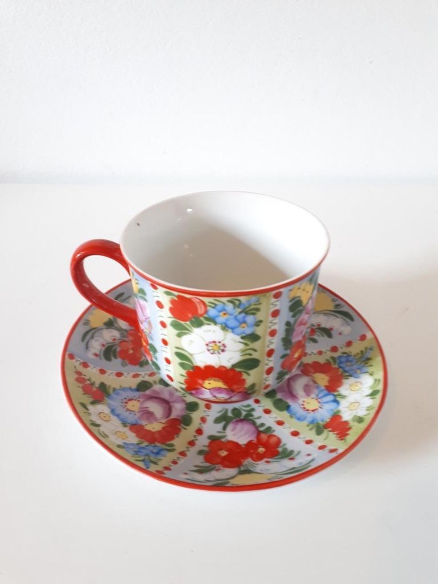 Antieke Kop En Schotel Vintage Kop En Schotel Servies image 3
