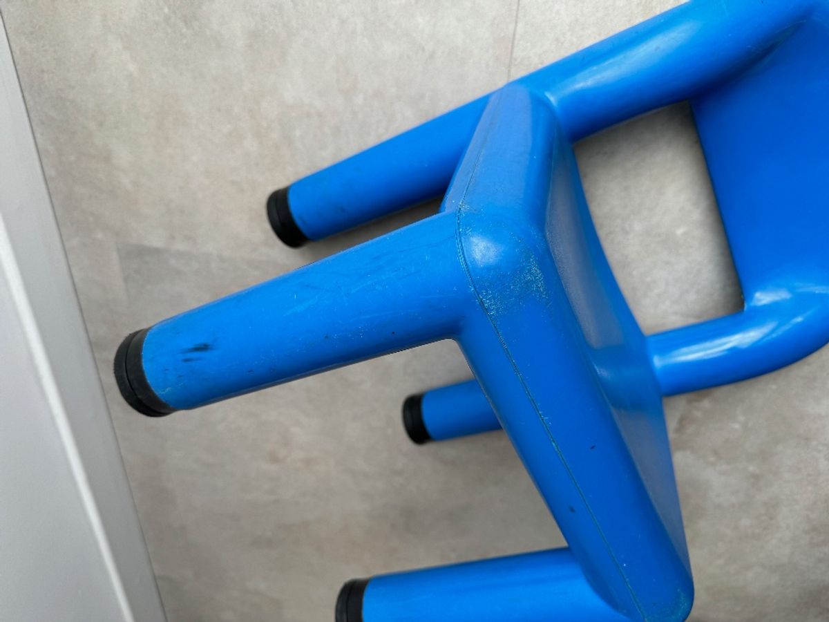Blauwe Plastic Space Age Kinder Stoel image 6